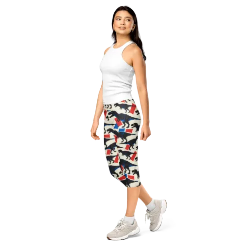 Cretaceous Blocks on a Capri Leggings