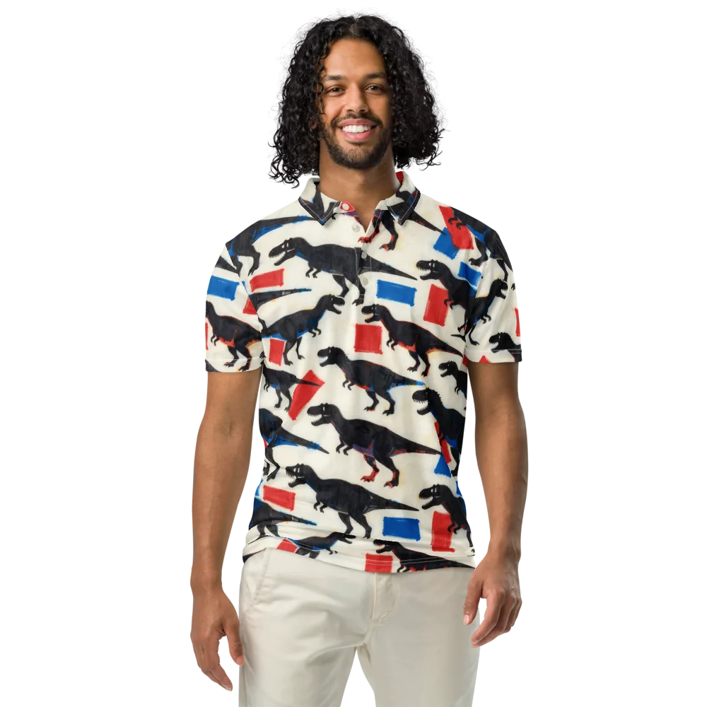 Cretaceous Blocks on Men's Slim Fit Polo Shirt — Front