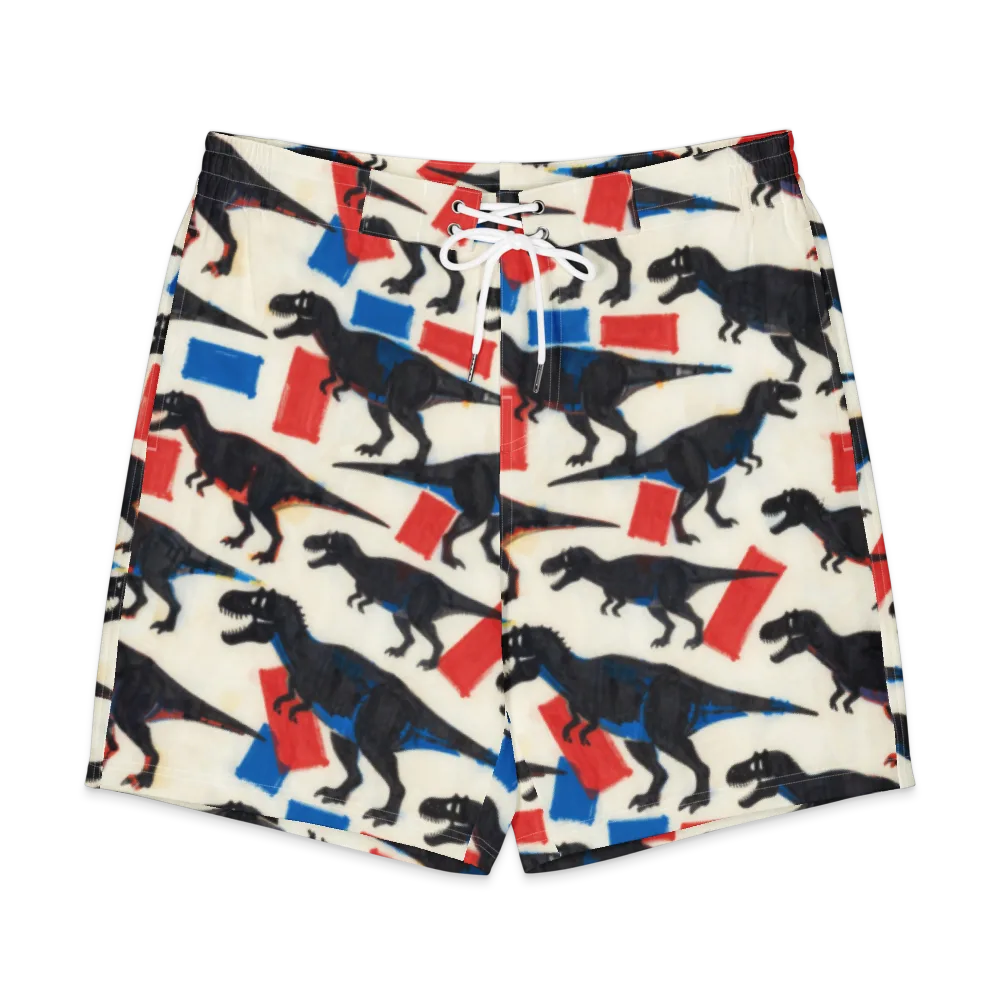 Cretaceous Blocks on Men's Board Shorts — Front