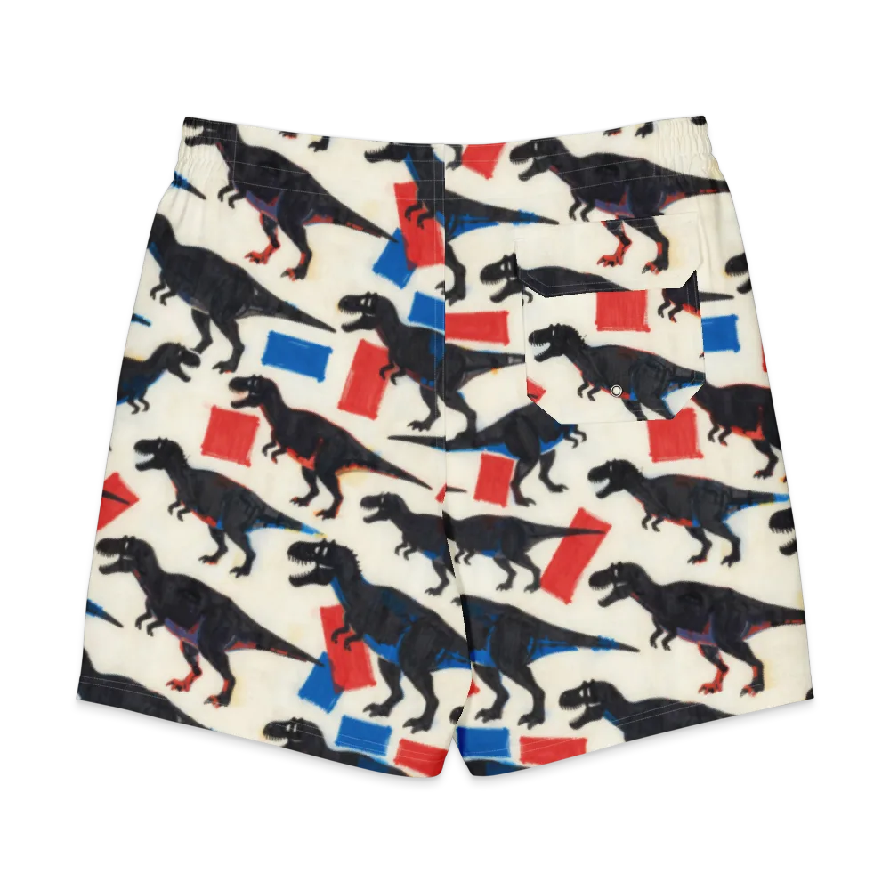 Cretaceous Blocks on Men's Board Shorts — Back