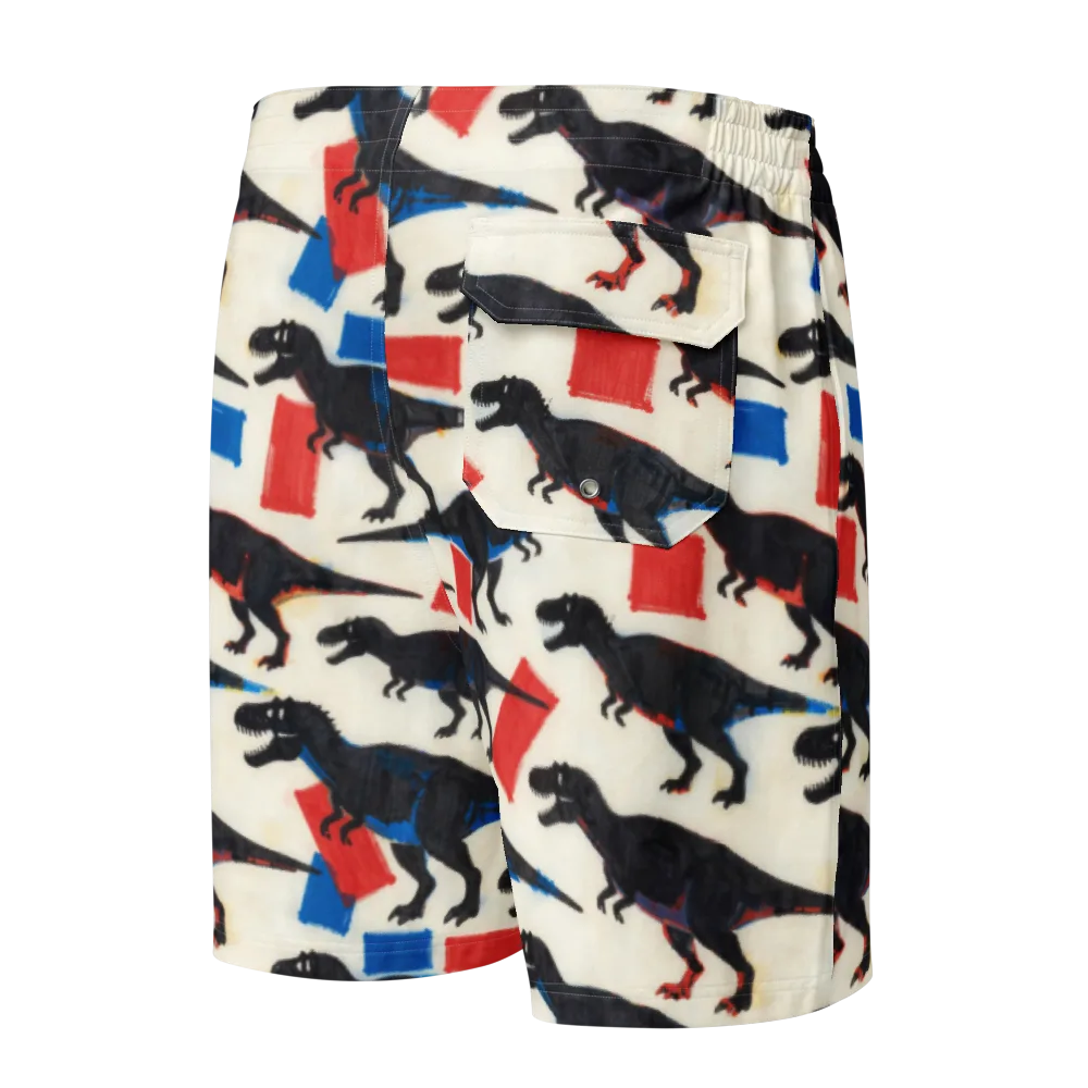 Cretaceous Blocks on Men's Board Shorts — Back