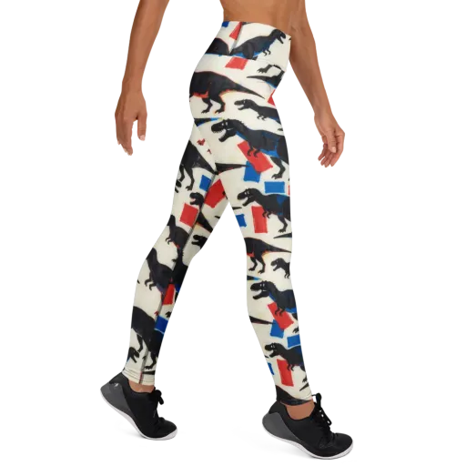 Cretaceous Blocks on a Yoga Leggings