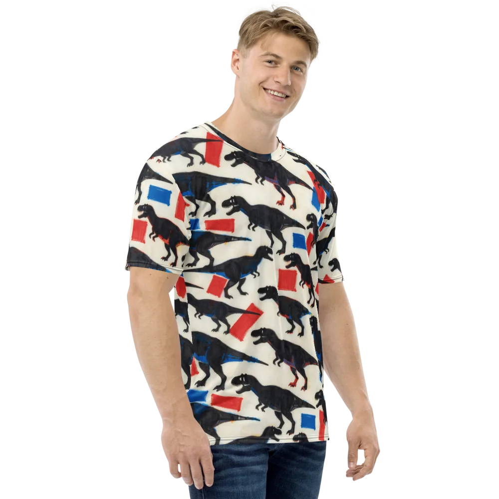 Cretaceous Blocks on Men's Crew Neck T-Shirt — Right