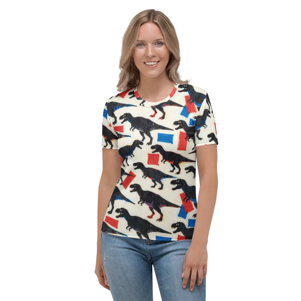 Cretaceous Blocks on Women's Crew Neck T-Shirt — Front
