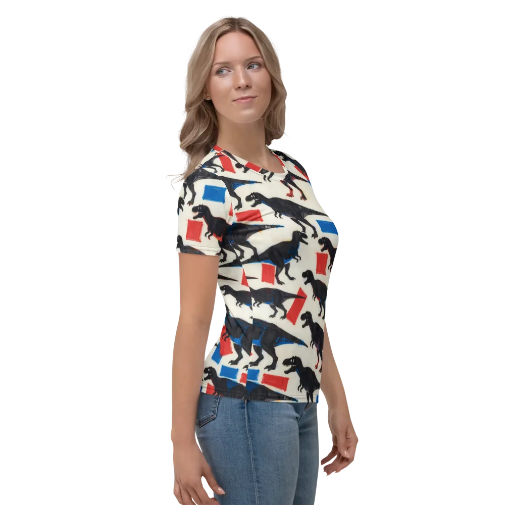 Cretaceous Blocks on Women's Crew Neck T-Shirt — Right