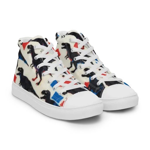 Cretaceous Blocks on a Women's High Top Canvas Shoes