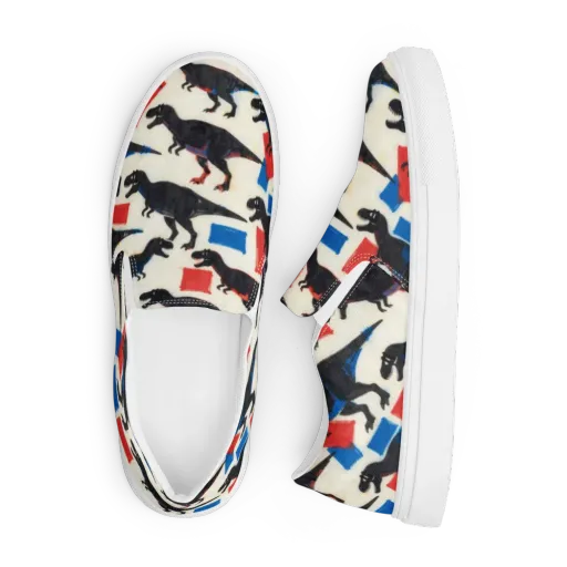 Cretaceous Blocks on a Men's Slip-On Canvas Shoes