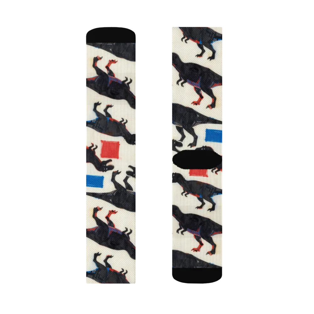 Cretaceous Blocks on Socks — Right Sock