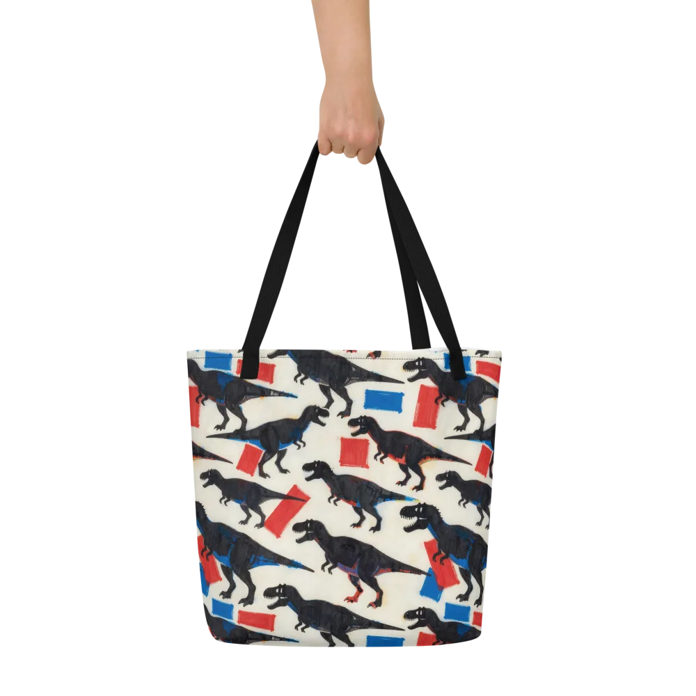 Cretaceous Blocks on Large Tote Bag W/ Pocket — Front