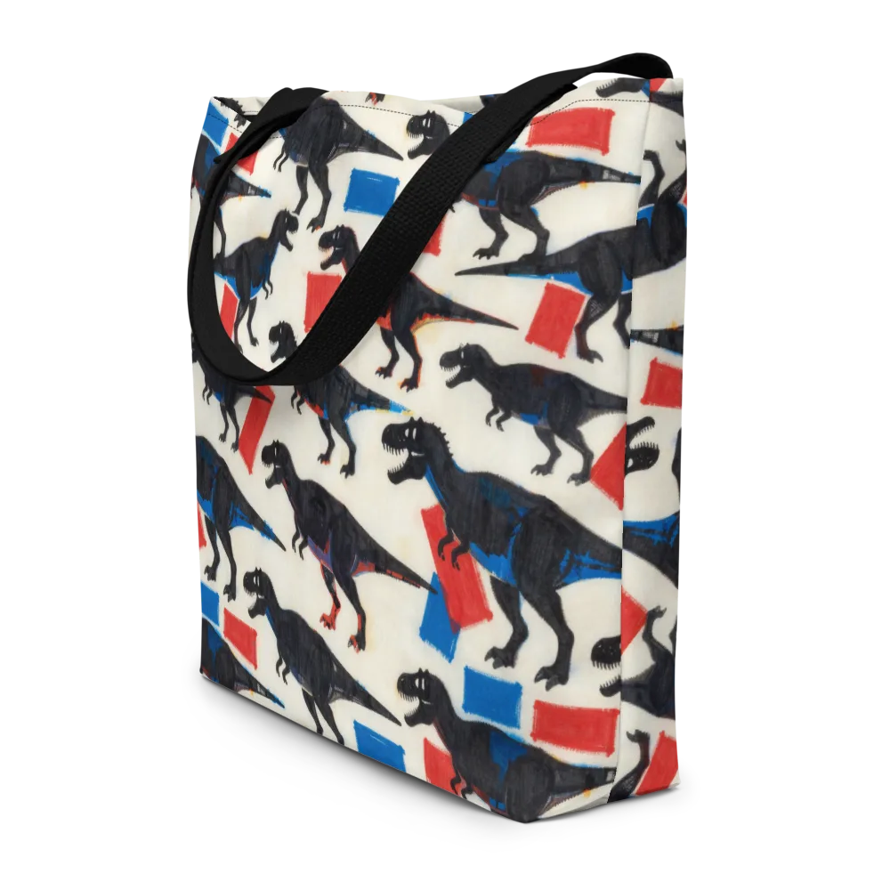 Cretaceous Blocks on Large Tote Bag W/ Pocket — Front