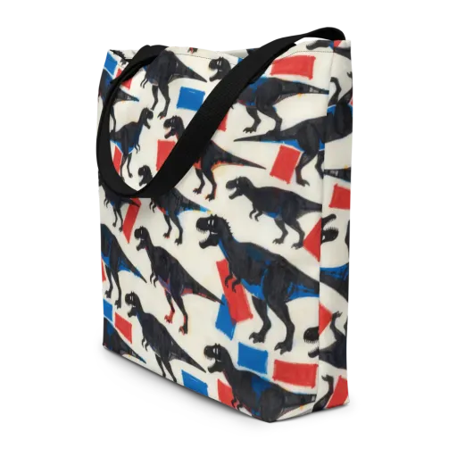 Cretaceous Blocks on a Large Tote Bag W/ Pocket