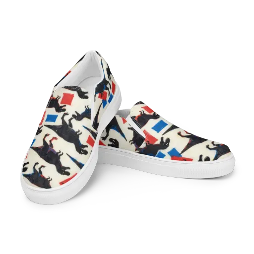 Cretaceous Blocks on a Women's Slip-On Canvas Shoes