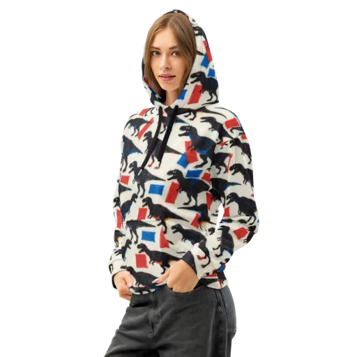 Cretaceous Blocks on a Cotton Hoodie