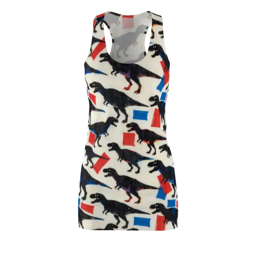 Cretaceous Blocks on a Racerback Dress