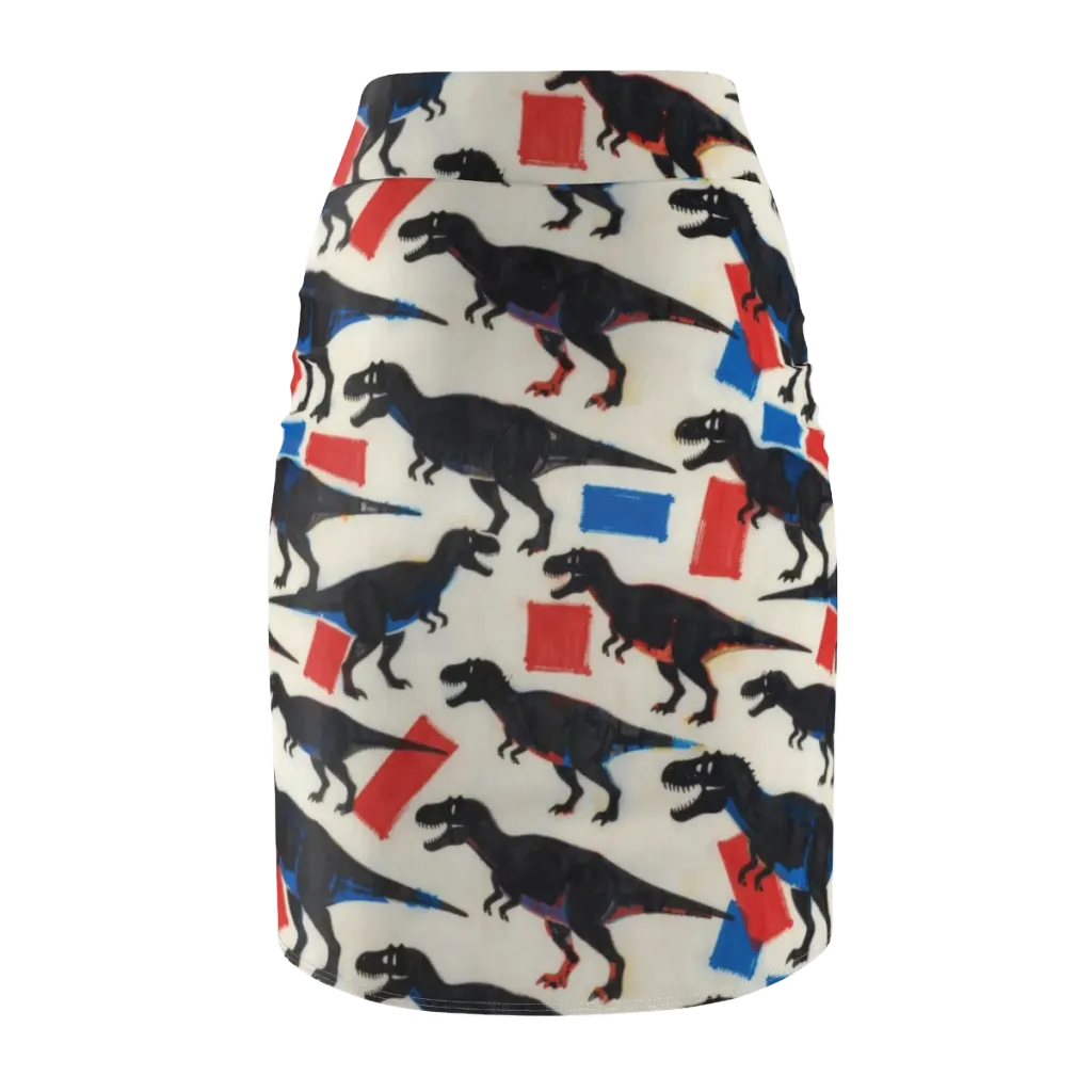 Cretaceous Blocks on Pencil Skirt — Back