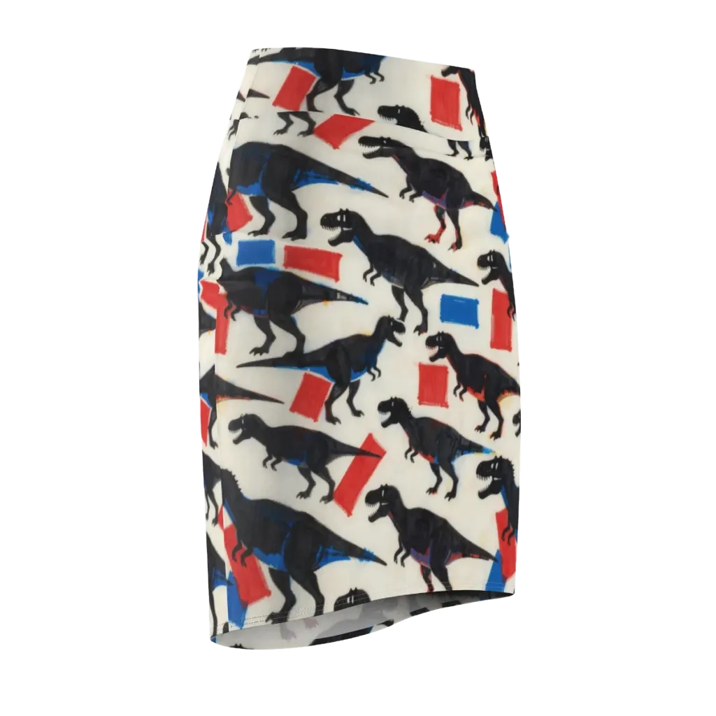 Cretaceous Blocks on Pencil Skirt — Front Side