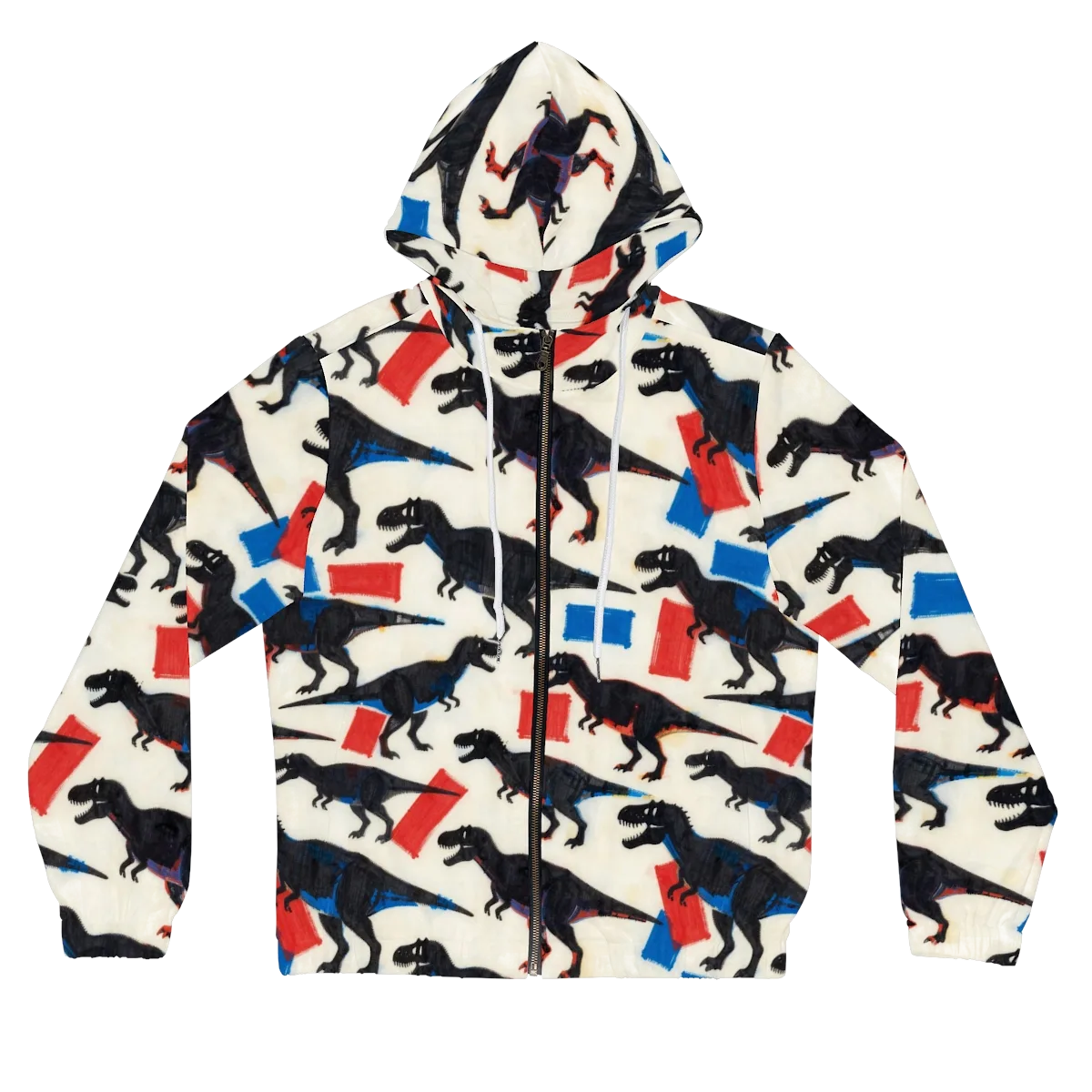 Cretaceous Blocks on Women's Full-Zip Hoodie — Front