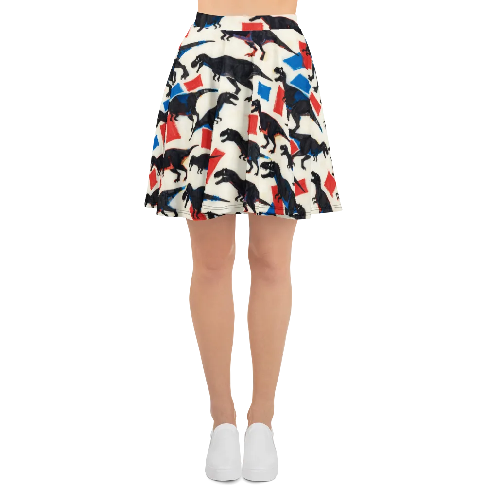 Cretaceous Blocks on Skater Skirt — Front