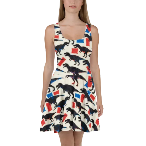 Cretaceous Blocks on a Skater Dress