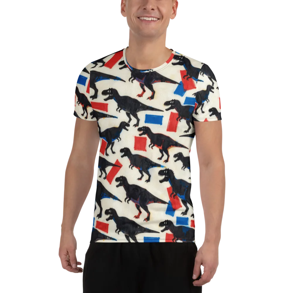 Cretaceous Blocks on Men's Athletic T-Shirt — Front