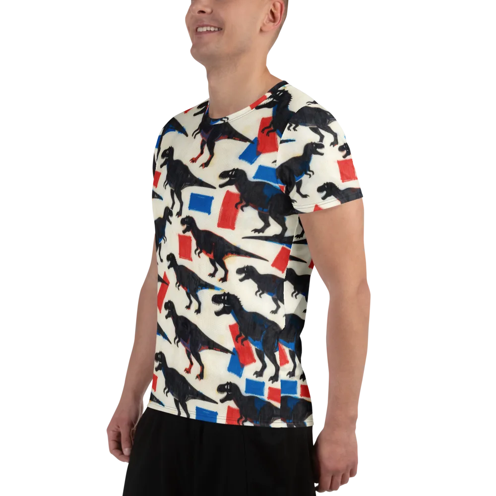 Cretaceous Blocks on Men's Athletic T-Shirt — Left