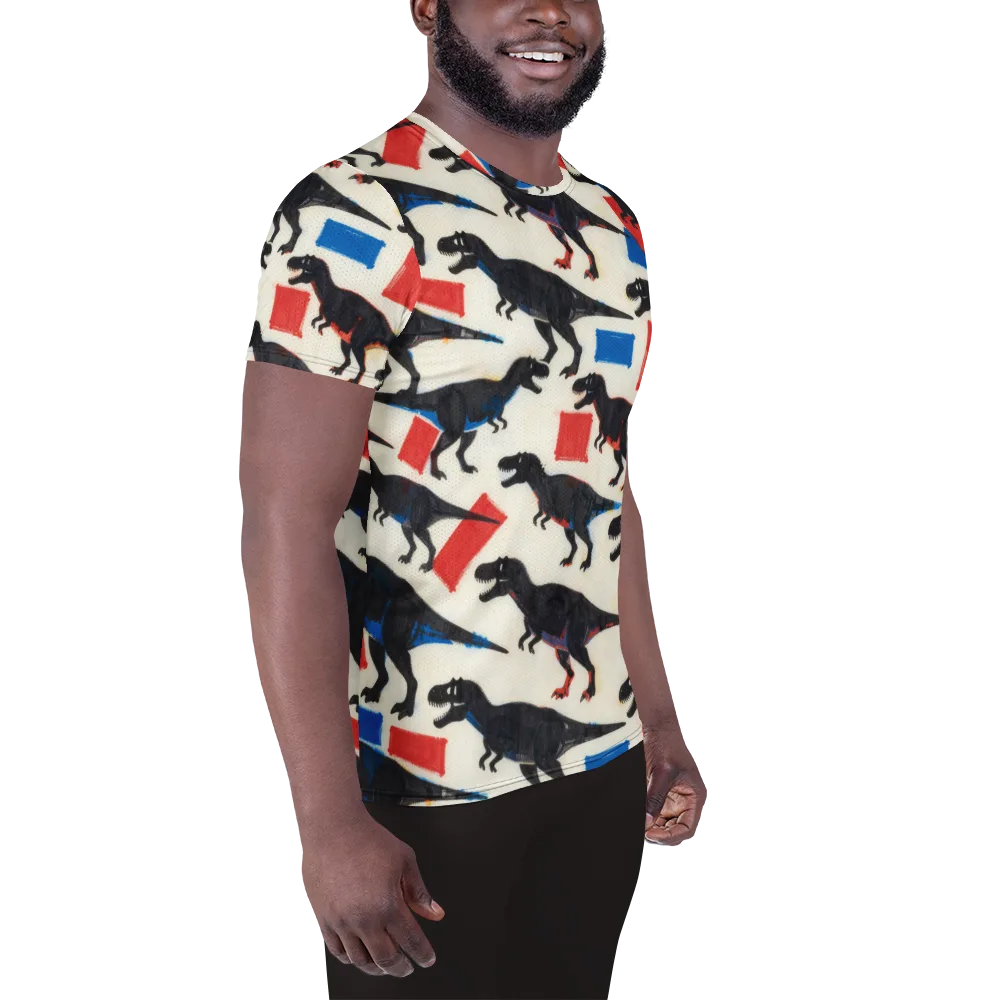 Cretaceous Blocks on Men's Athletic T-Shirt — Right