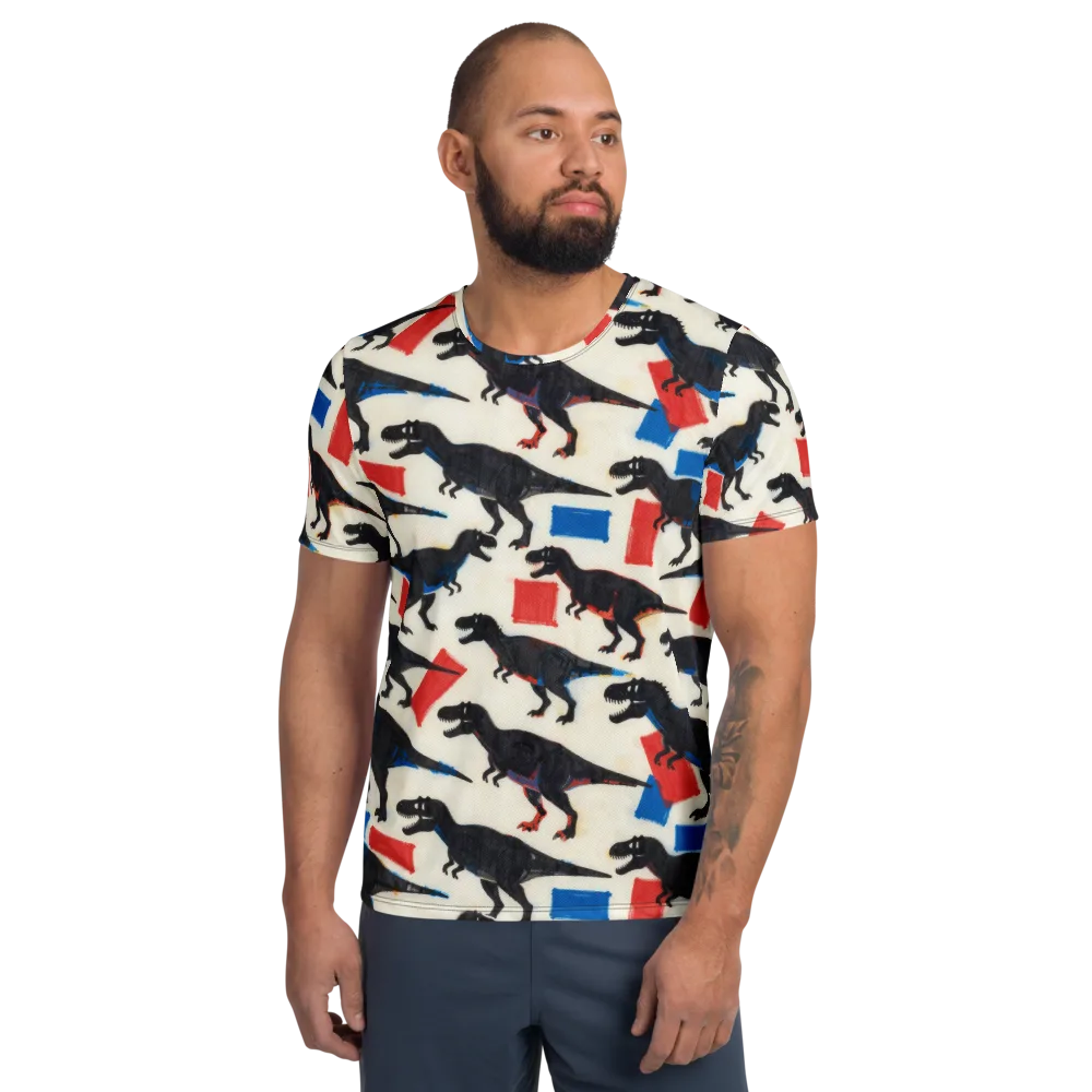 Cretaceous Blocks on Men's Athletic T-Shirt — Front
