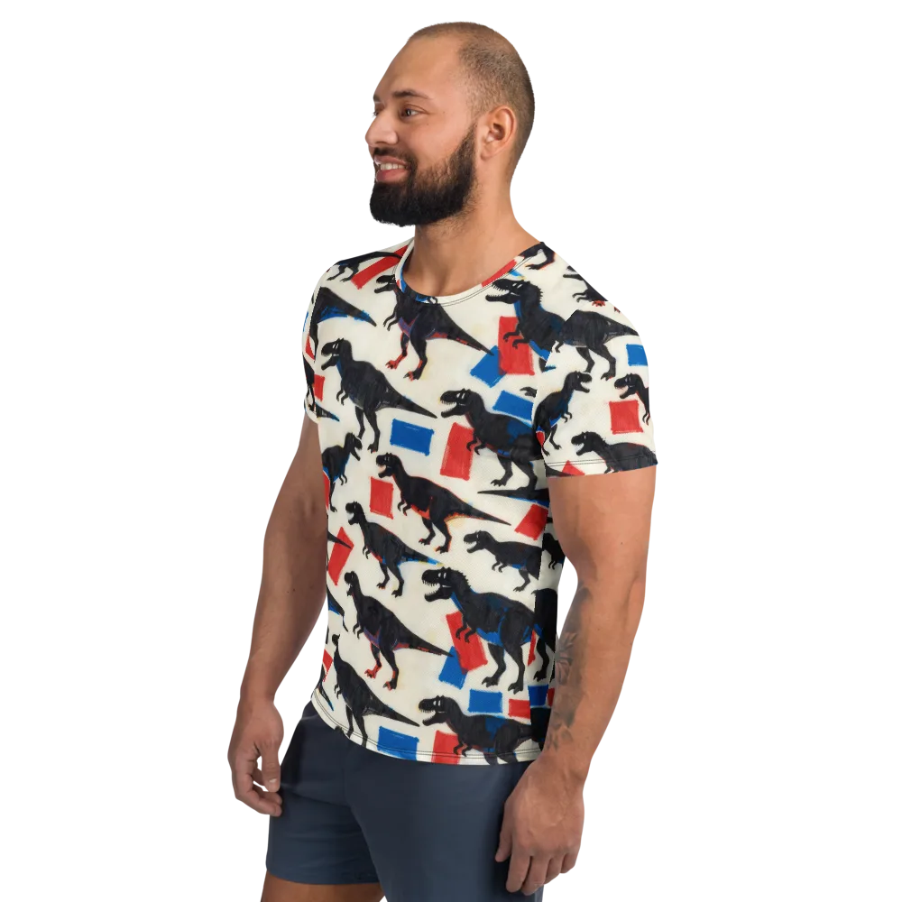 Cretaceous Blocks on Men's Athletic T-Shirt — Left
