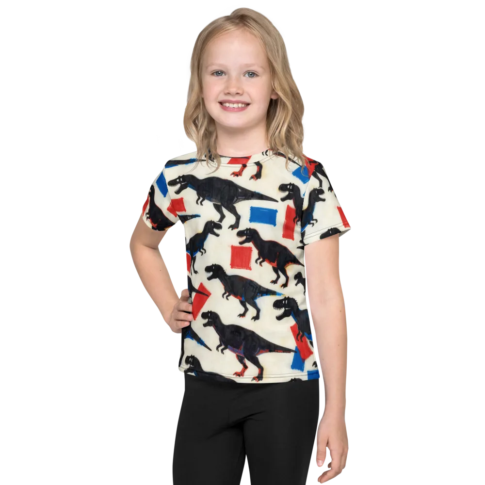 Cretaceous Blocks on Kids Crew Neck T-Shirt — Front