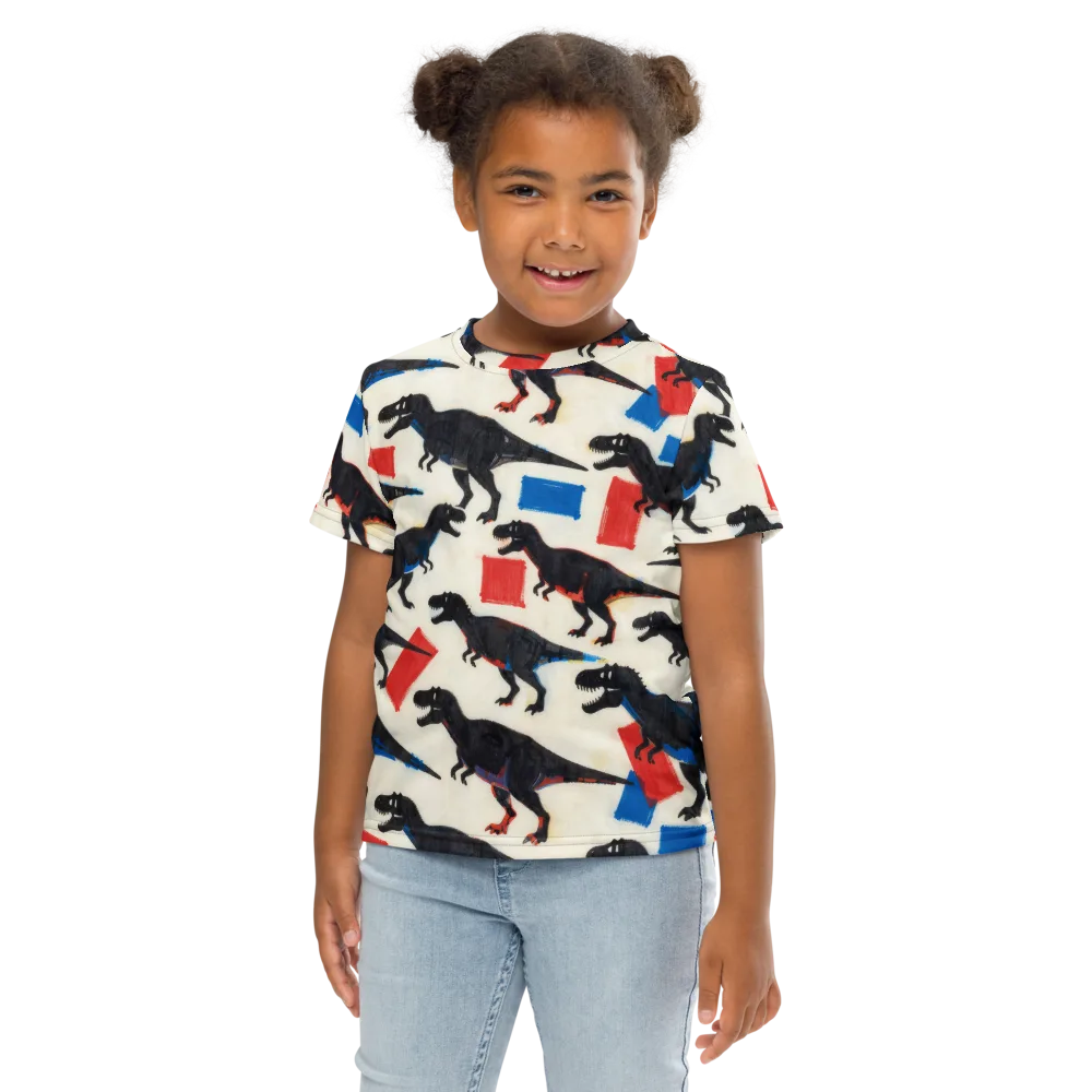 Cretaceous Blocks on Kids Crew Neck T-Shirt — Front