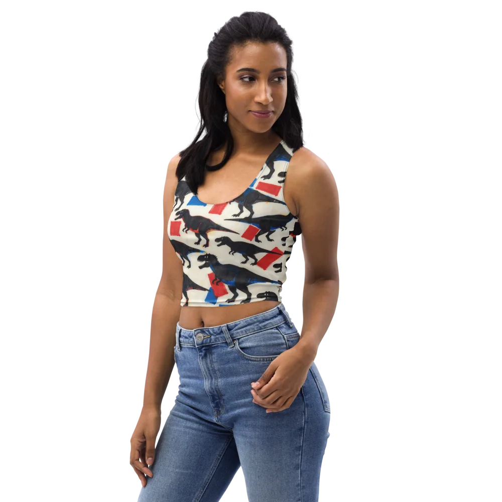 Cretaceous Blocks on Crop Top — Left Front