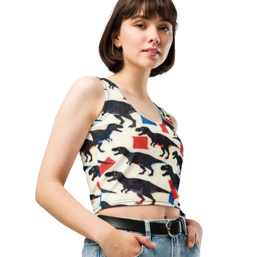 Cretaceous Blocks on Crop Top — Right Front