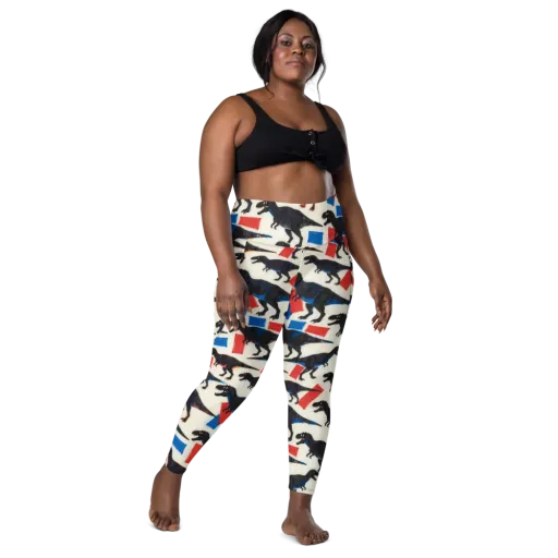 Cretaceous Blocks on a Leggings with Pockets