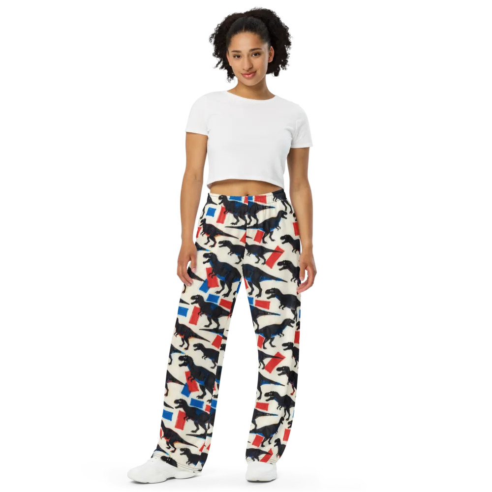 Cretaceous Blocks on Wide-Leg Pants — Front