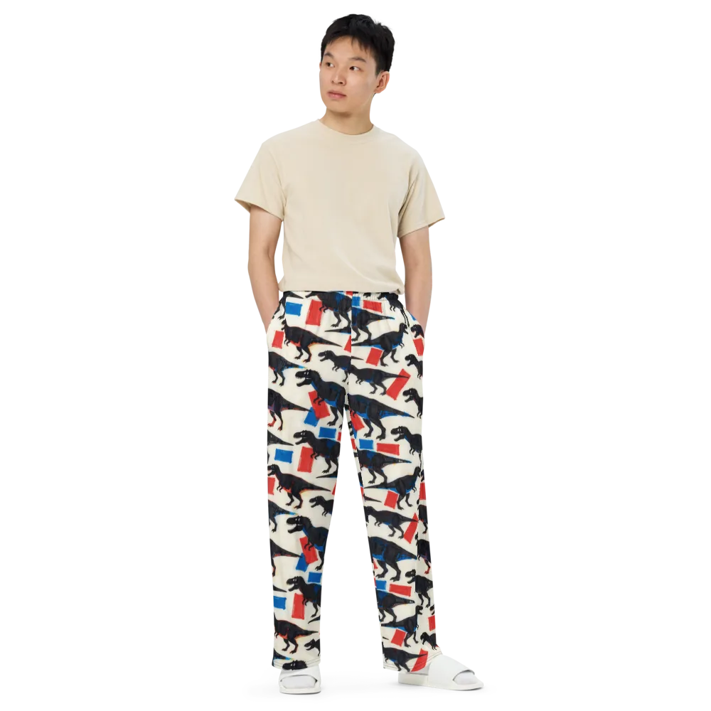 Cretaceous Blocks on Wide-Leg Pants — Front