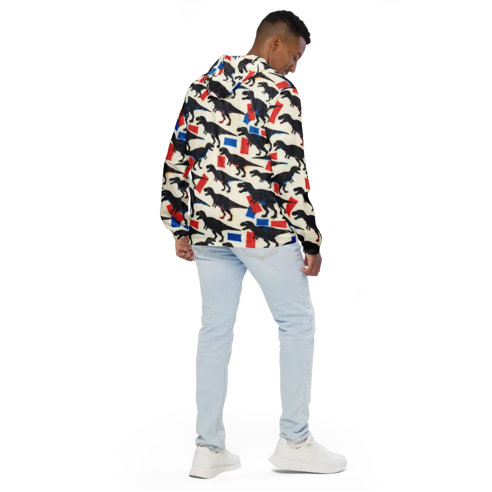 Cretaceous Blocks on Men's Windbreaker — Back