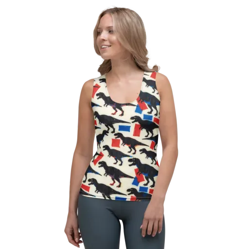 Cretaceous Blocks on a Women's Tank Top