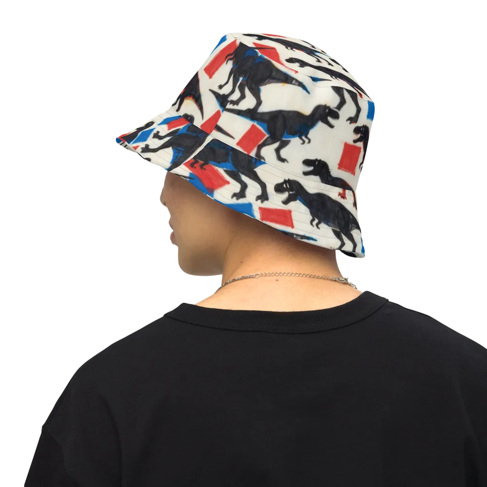 Cretaceous Blocks on Reversible Bucket Hat — Back Inside