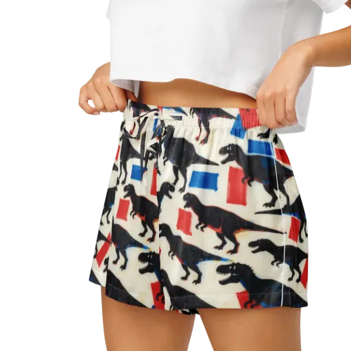 Cretaceous Blocks on a Women's Pajama Shorts