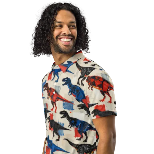 Cretaceous Colorway on a Men's Slim Fit Polo Shirt