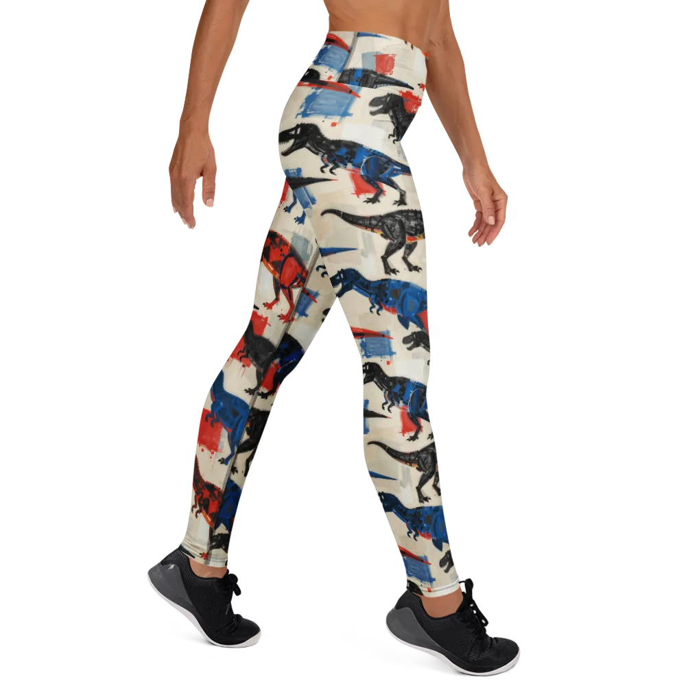 Cretaceous Colorway on Yoga Leggings — Right
