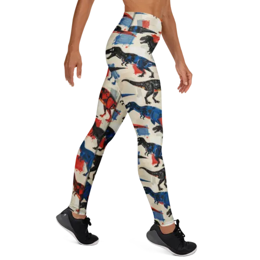Cretaceous Colorway on a Yoga Leggings