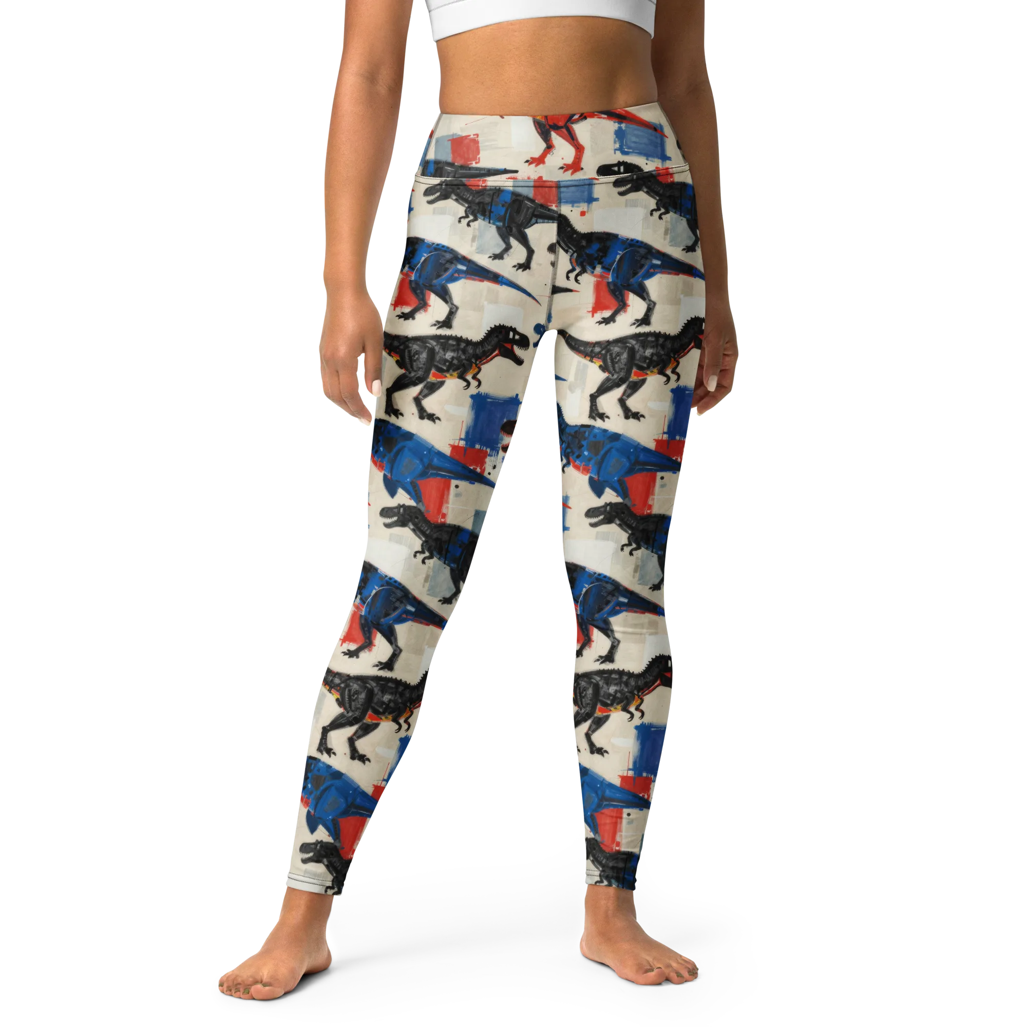 Cretaceous Colorway on Yoga Leggings — Front