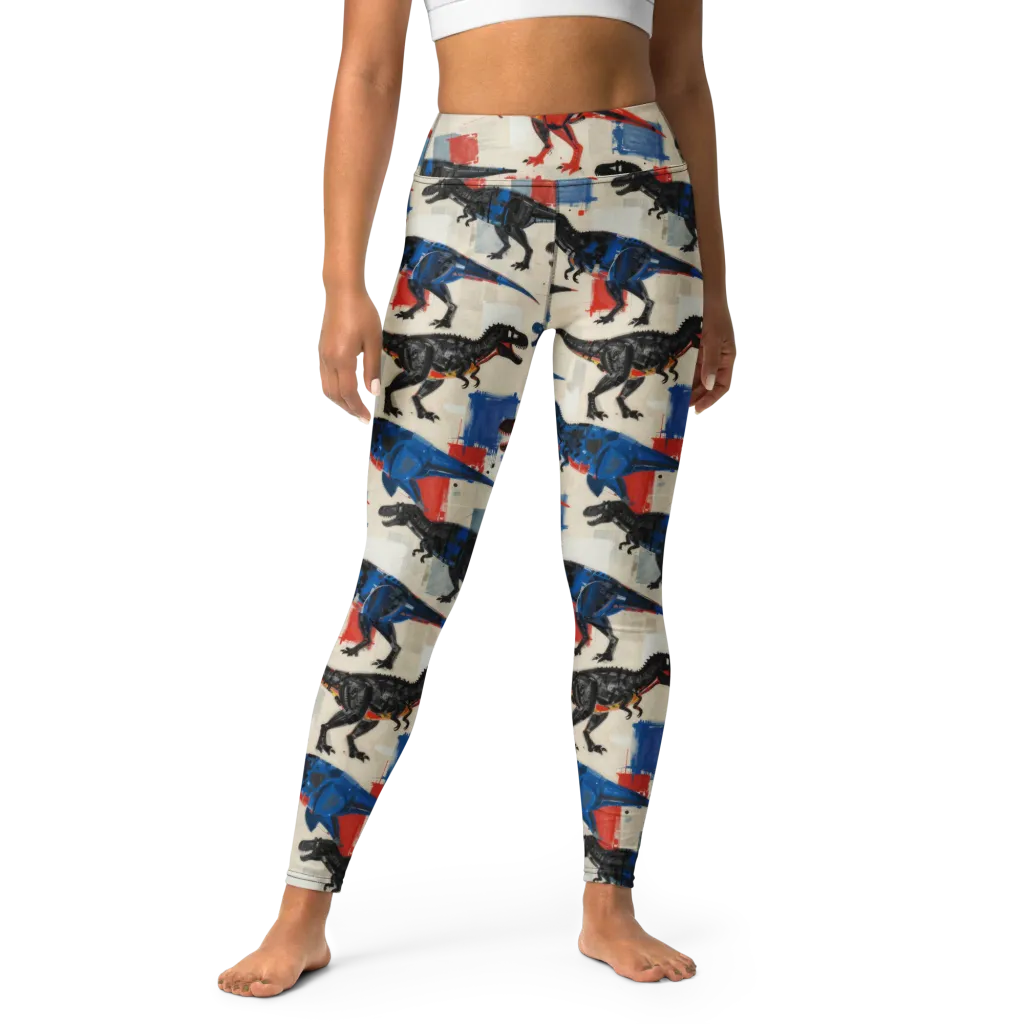 Cretaceous Colorway on Yoga Leggings — Front