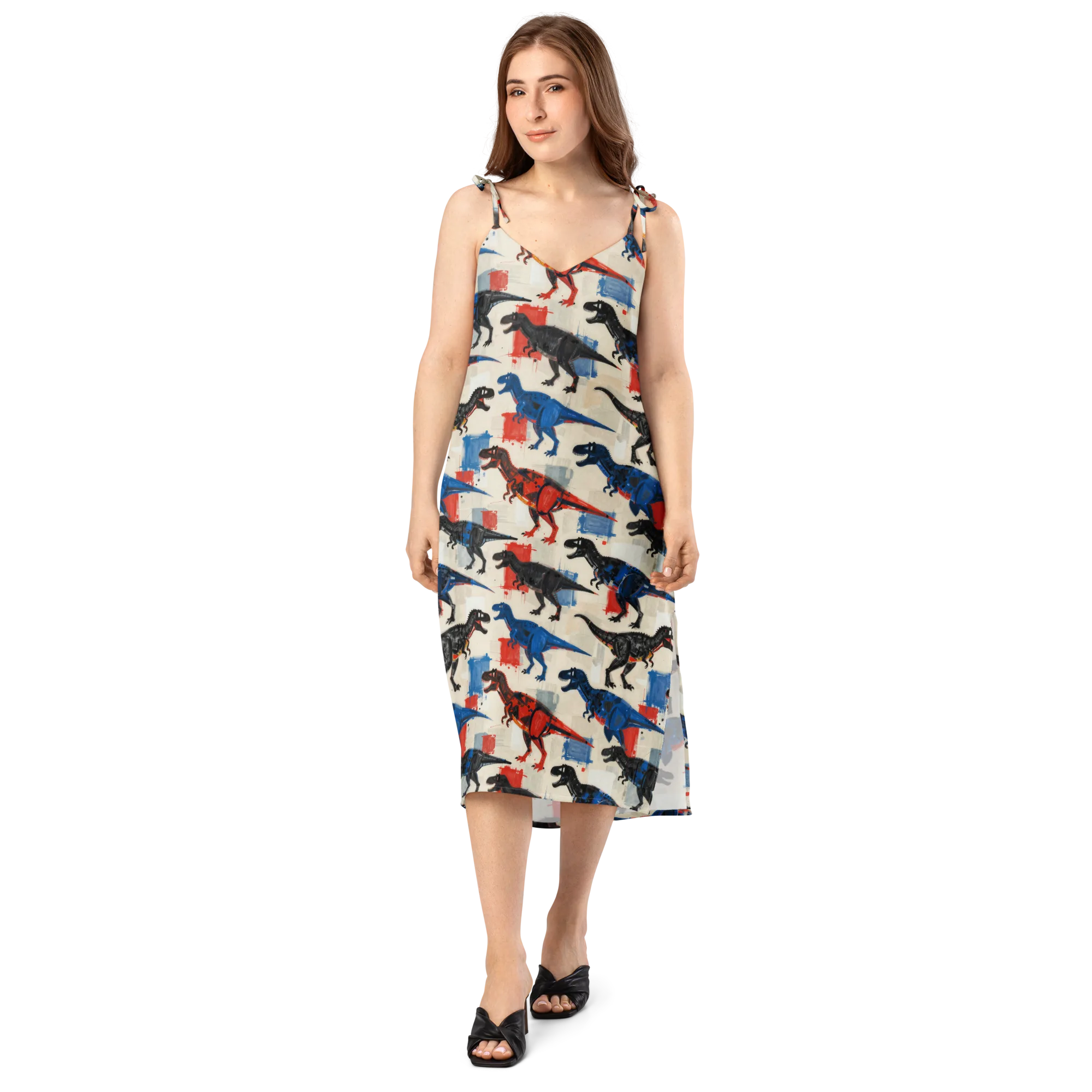 Cretaceous Colorway on Slip Dress — Front
