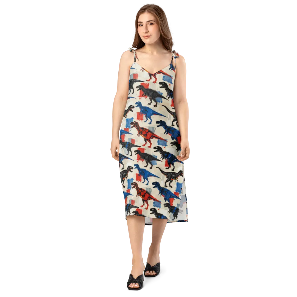 Cretaceous Colorway on Slip Dress — Front