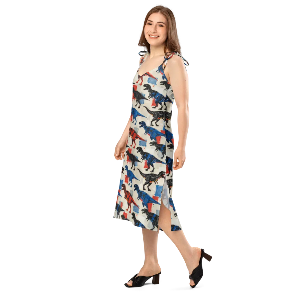 Cretaceous Colorway on Slip Dress — Left Front