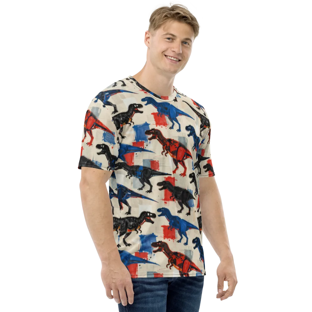 Cretaceous Colorway on Men's Crew Neck T-Shirt — Right