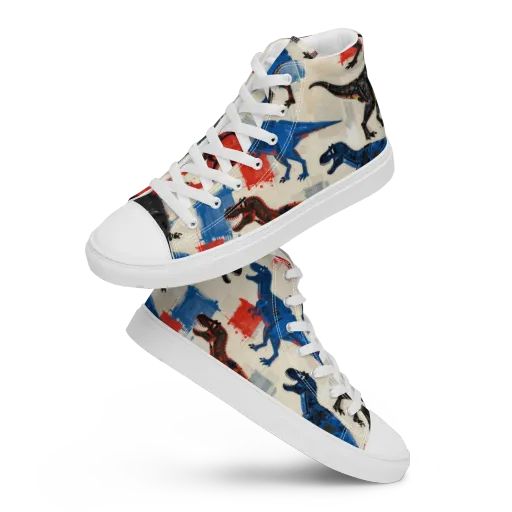 Cretaceous Colorway on a Women's High Top Canvas Shoes