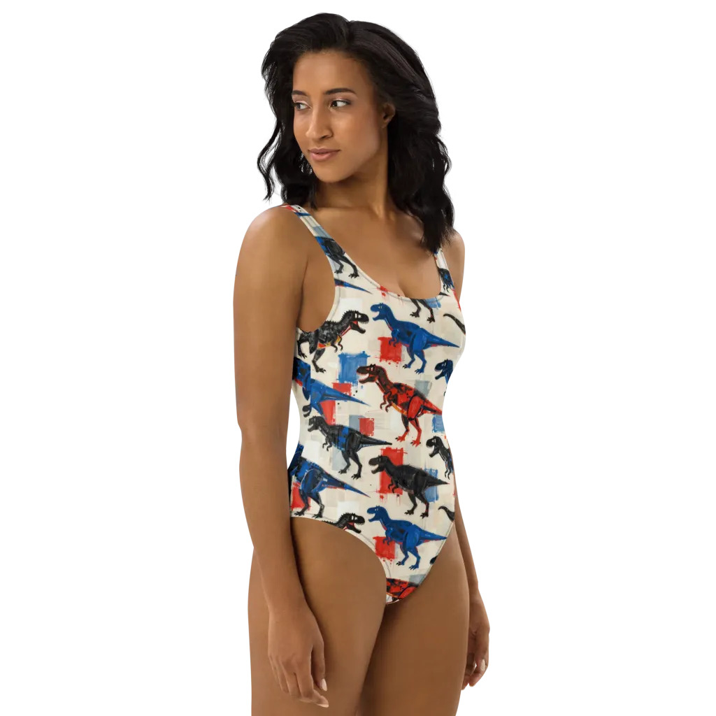 Cretaceous Colorway on One-Piece Swimsuit — Right